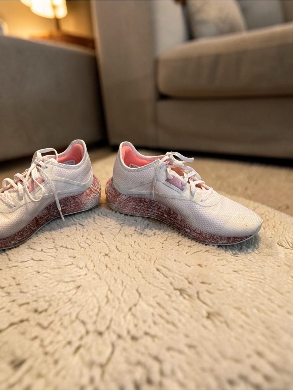 Women's Reebok Flashfilm Running Shoe Ceramic Pink Coral‎ SZ 8 1/2